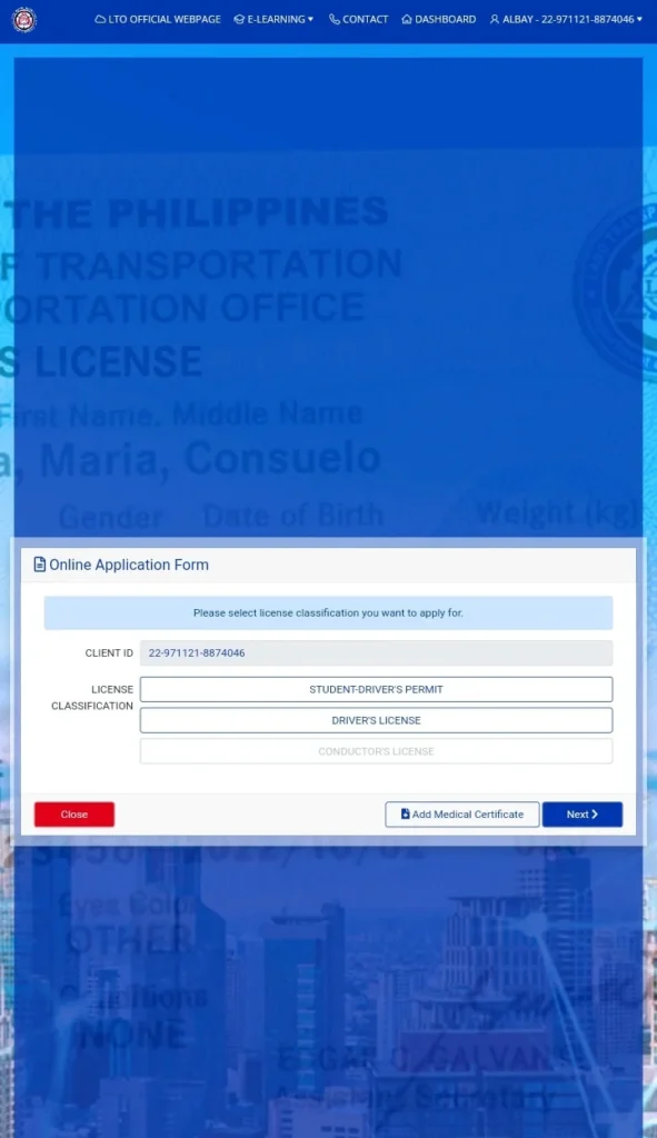 drivers-license application form