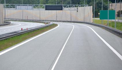 Solid White Lane Divider