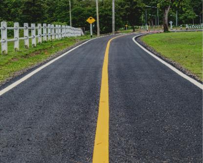 Solid Yellow Lane Divider