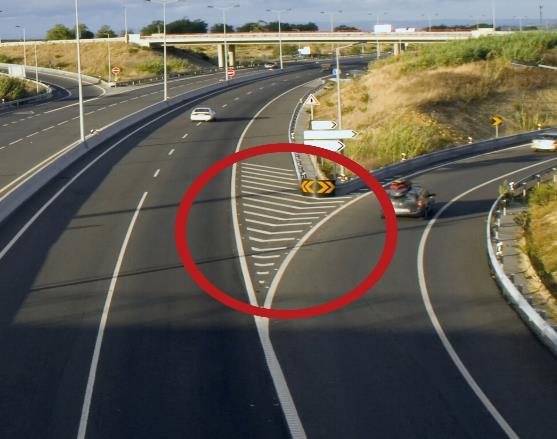 Diagonal White Lines