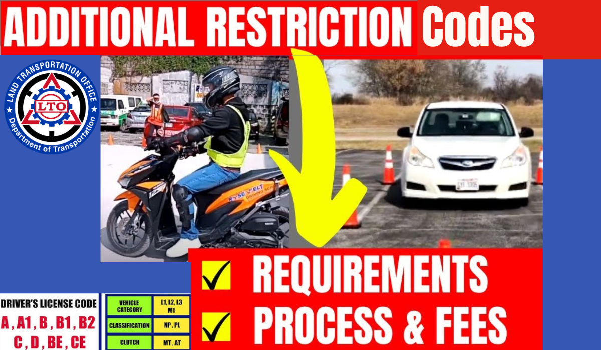 Add Restriction Codes to Your LTO Driver License