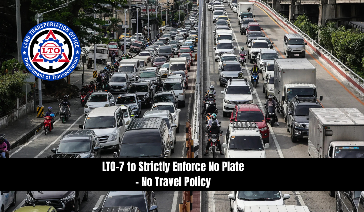 LTO-7 to Strictly Enforce No Plate - No Travel Policy
