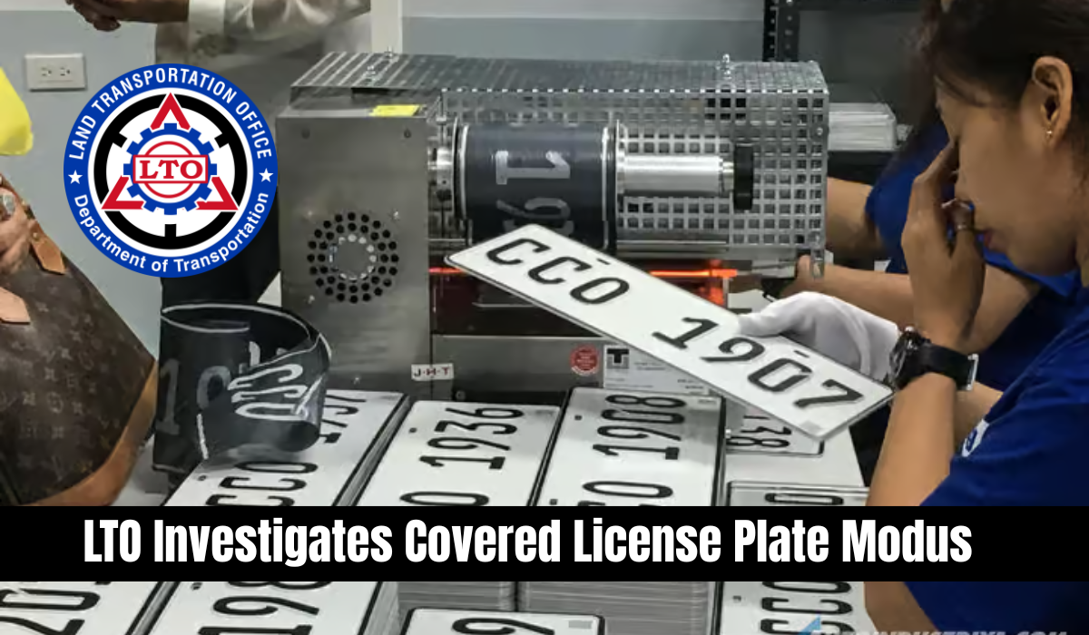 LTO Investigates Covered License Plate Modus