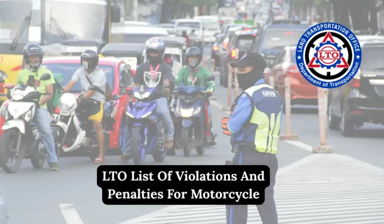 LTO List Of Violations And Penalties For Motorcycles: A Complete Guide