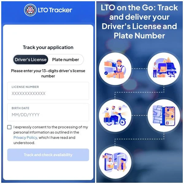 LTO Plate Tracker App online