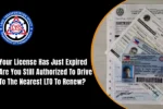 Your License Has Just Expired Are You Still Authorized To Drive To The Nearest LTO To Renew?