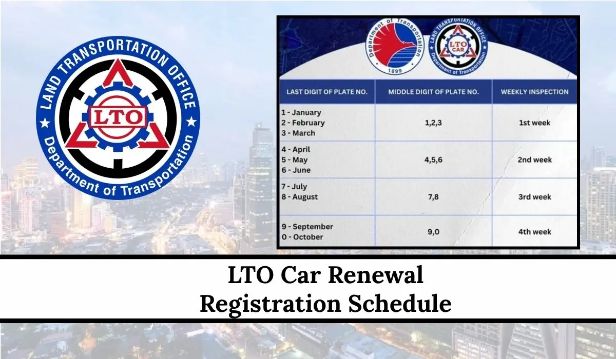 LTO Car Renewal Registration Schedule 2026: A Complete Guide To Month & Weekly Renewal Schedule