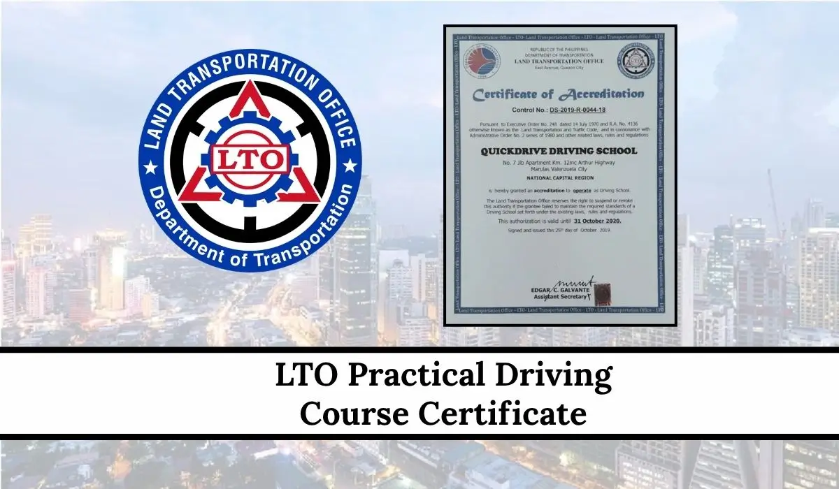 LTO Practical Driving Course Certificate 2026: Complete Guide To Requirements, Training And Online Application Process