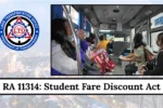 RA 11314: Student Fare Discount Act
