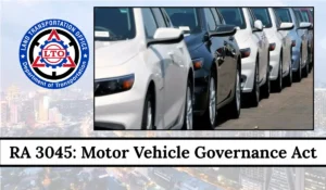 RA 3045 Motor Vehicle Governance Act